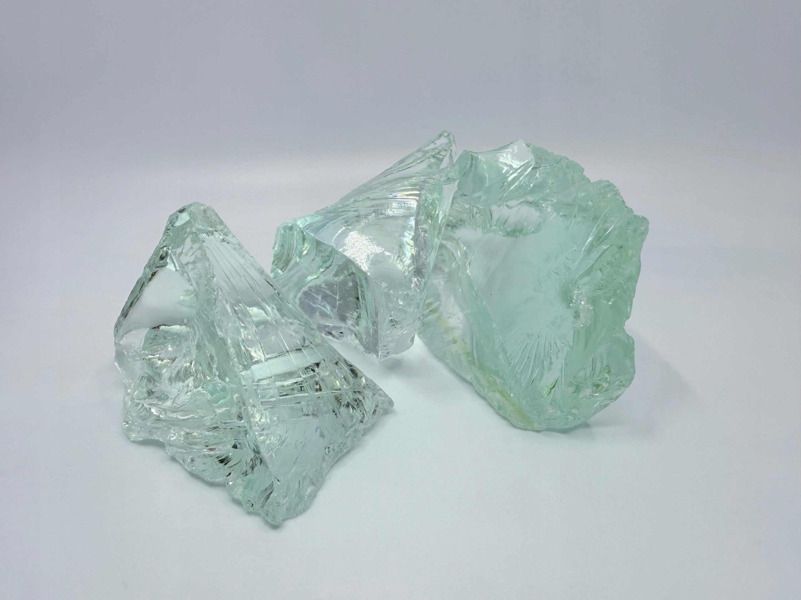 Tyrkysové skleněné brilianty na plot 6-10 cm, zahradní kameny, 20 kg