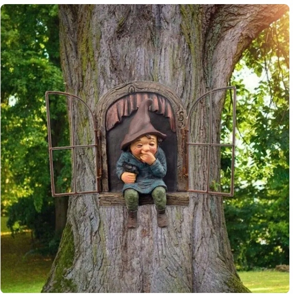 KRASNAL OGRODOWY FIGURKA DEKORACJA CIEKAWA OZDOBA Typ rzeźba (figura)