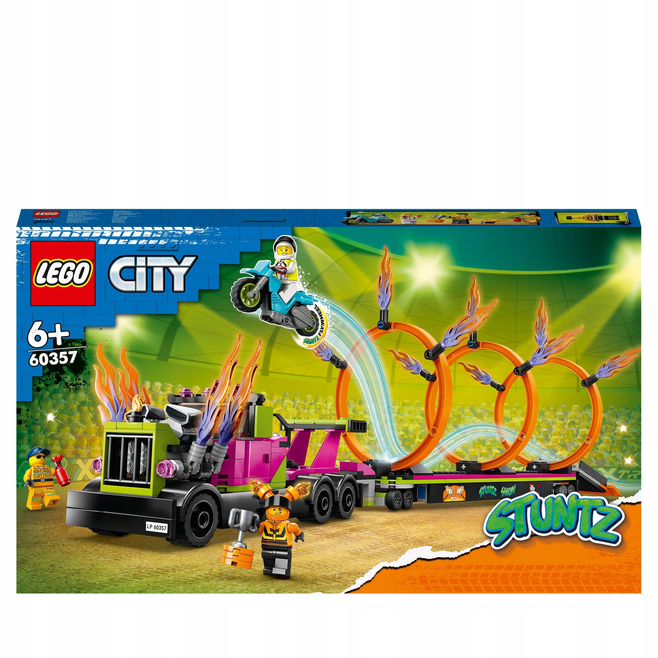 Lego City 60357 Kaskadérská výzva kamion a ohnivé ráfky