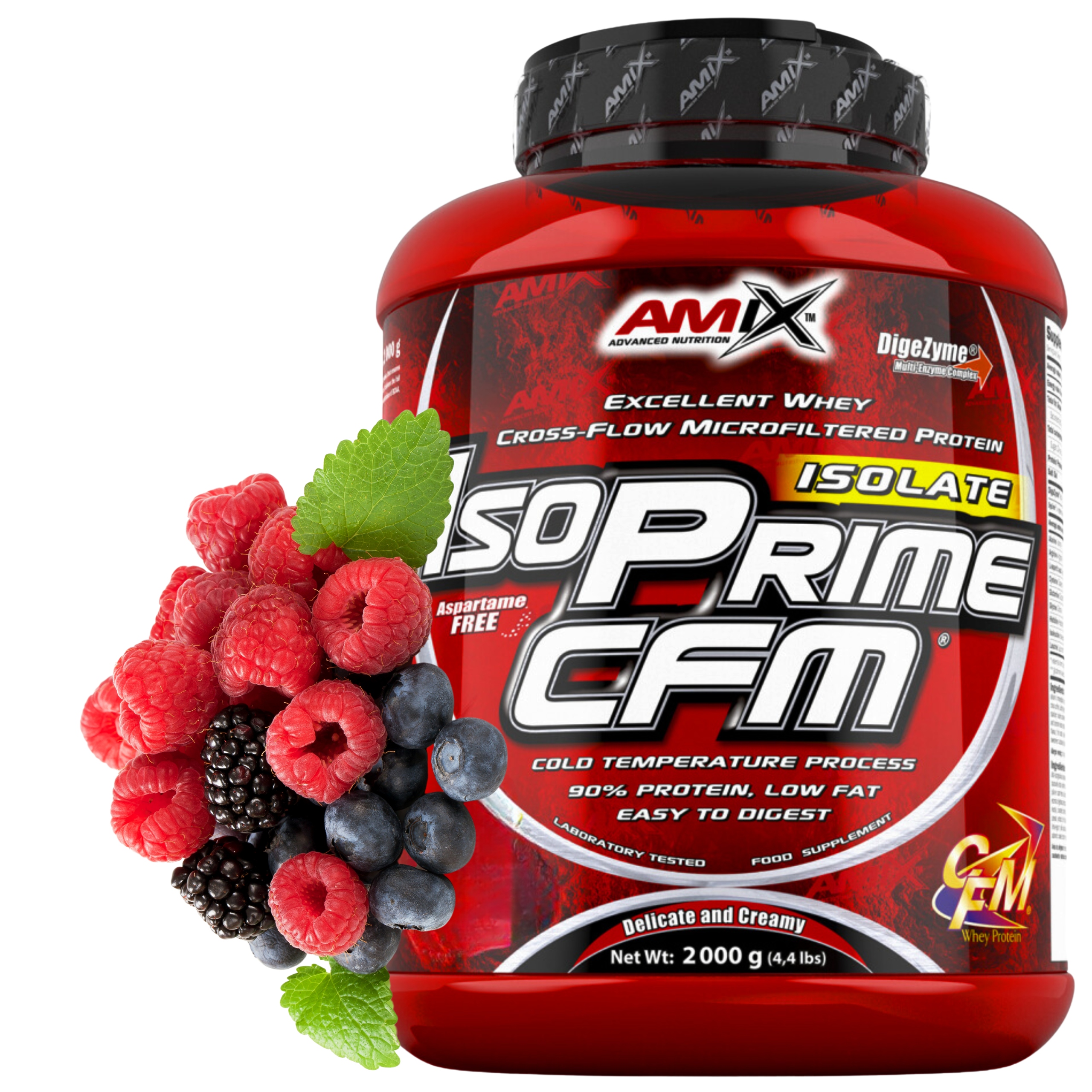 Protein Amix Isoprime Cfm 2kg Lahodný ovocný izolát Čistý Protein