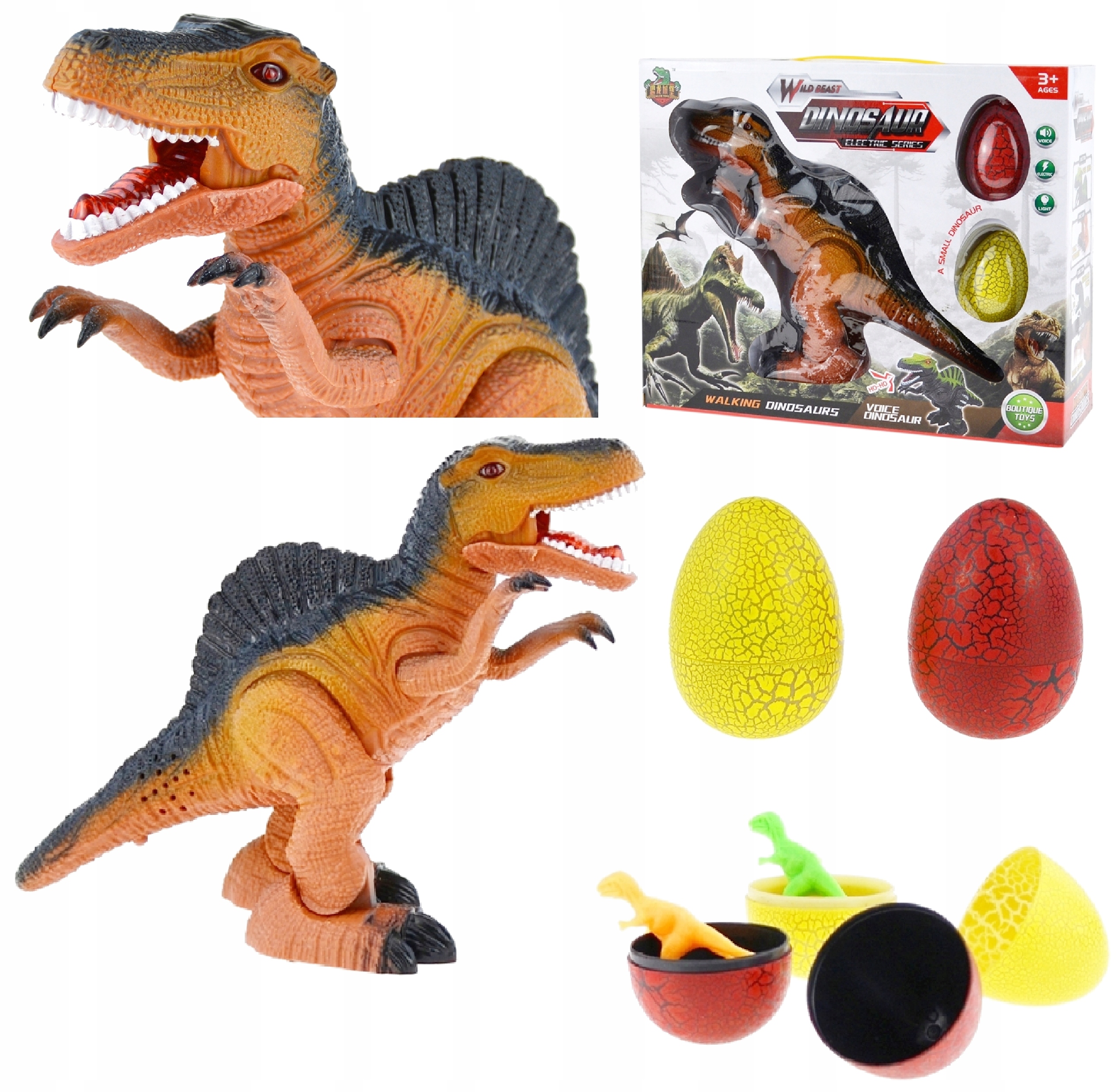 

Dinozaur Chodzący Chodzi Świeci Jaja Zestaw