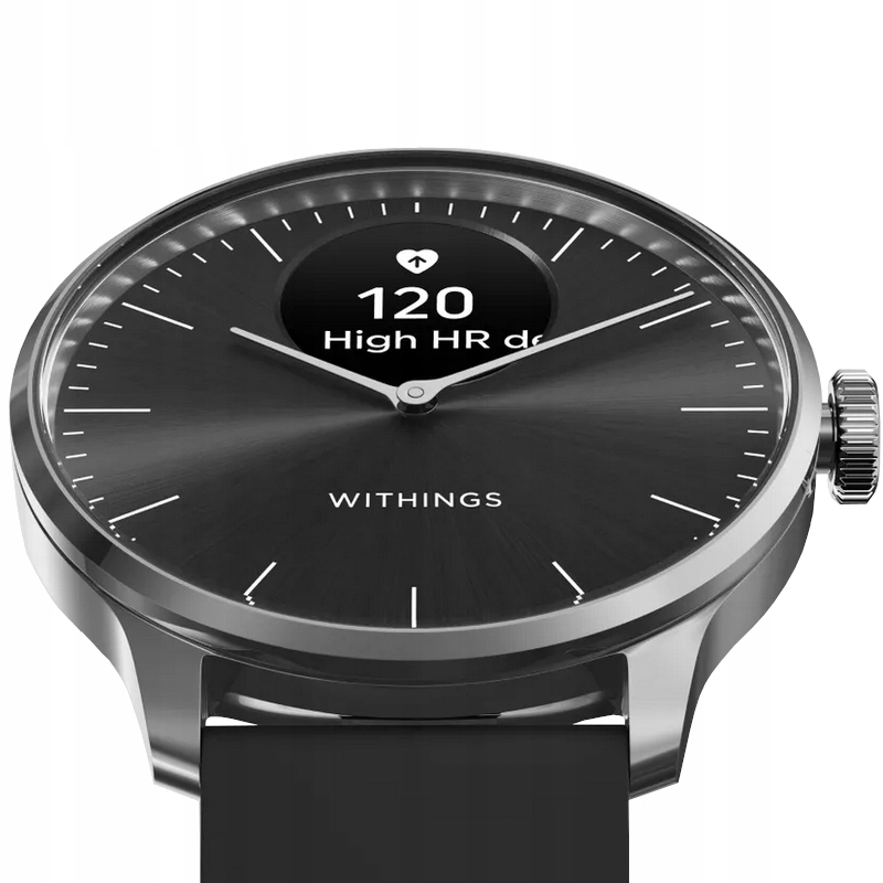 Withings Scanwatch Light hodinky na meranie pulzu, 37 mm inteligentné hodinky, čierna oceľ