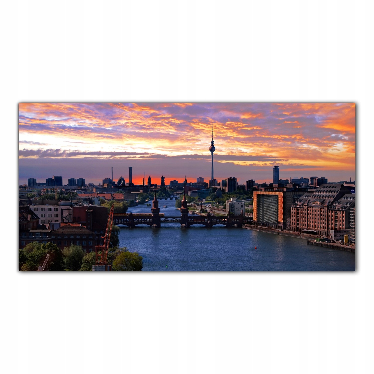 Berlínská řeka Německo 120x60 Nástěnný panel do kuchyně