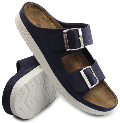 Žabky z přírodní kůže na letní dovolenou Berkemann Adam 44