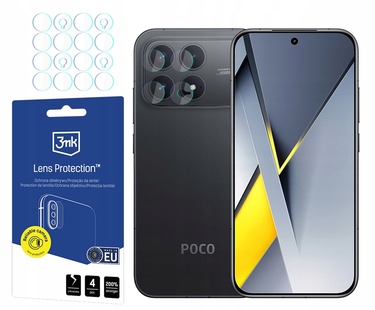 Sklo na objektív 3MK Lens pre Poco F8 Pro 4ks