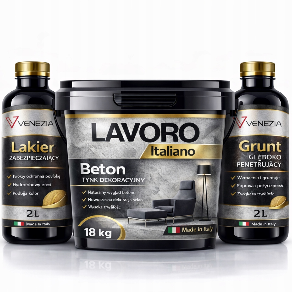 Architektonický Beton Talianska Dekoratívna Omietka 25 m2 Sada Lavoro Italiano