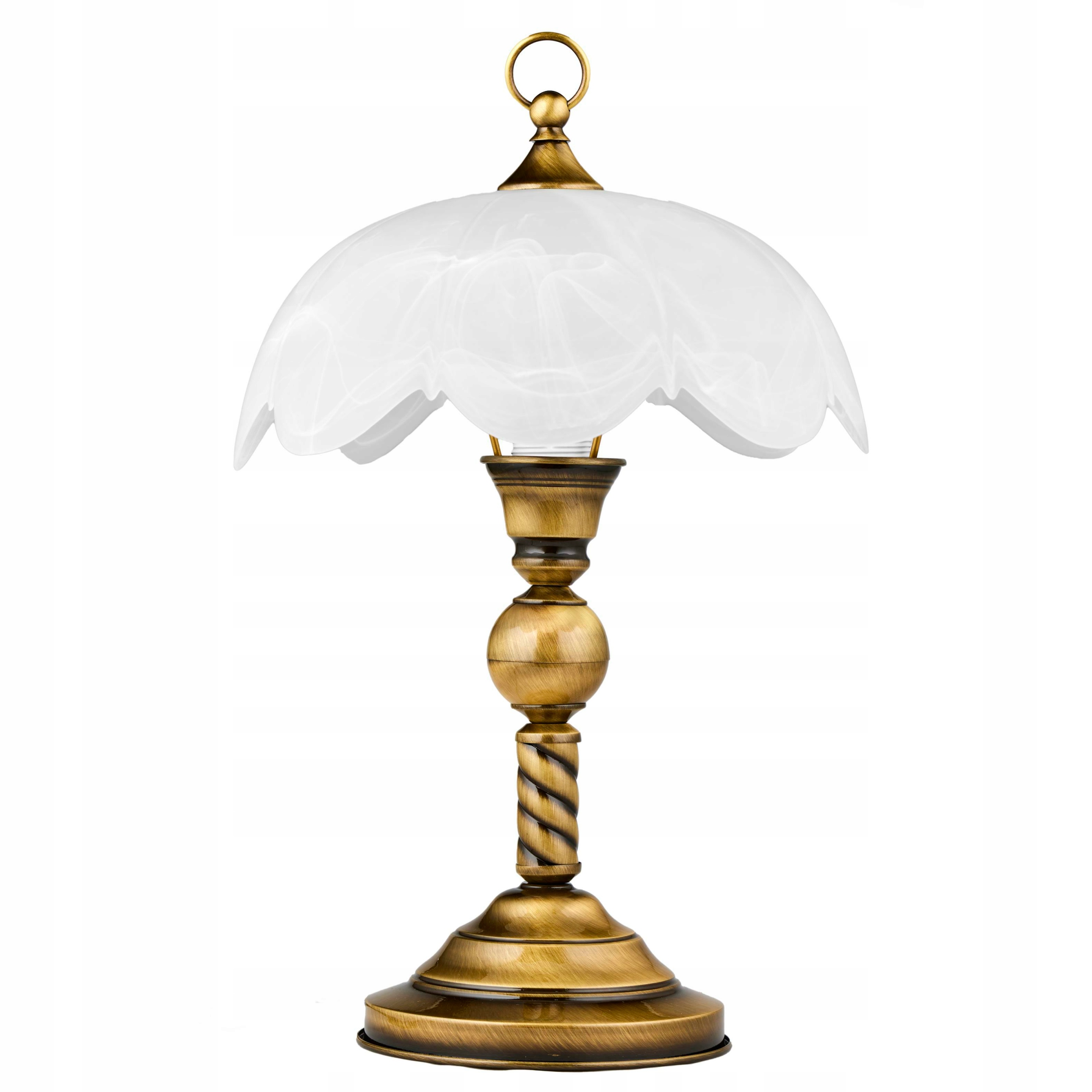 Stolová lampa Jupiter Patina Biela Sklenená lampa 1xE27 40 cm Stolová lampa