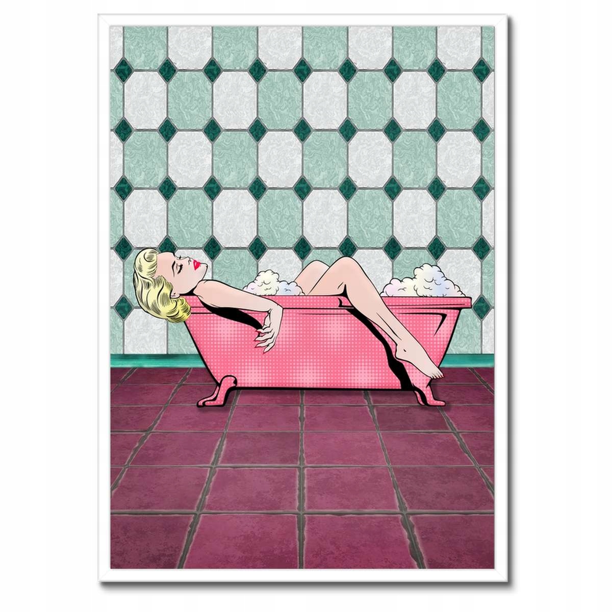 Plakáty v rámu 50x70 Marylin Monroe ve vaně