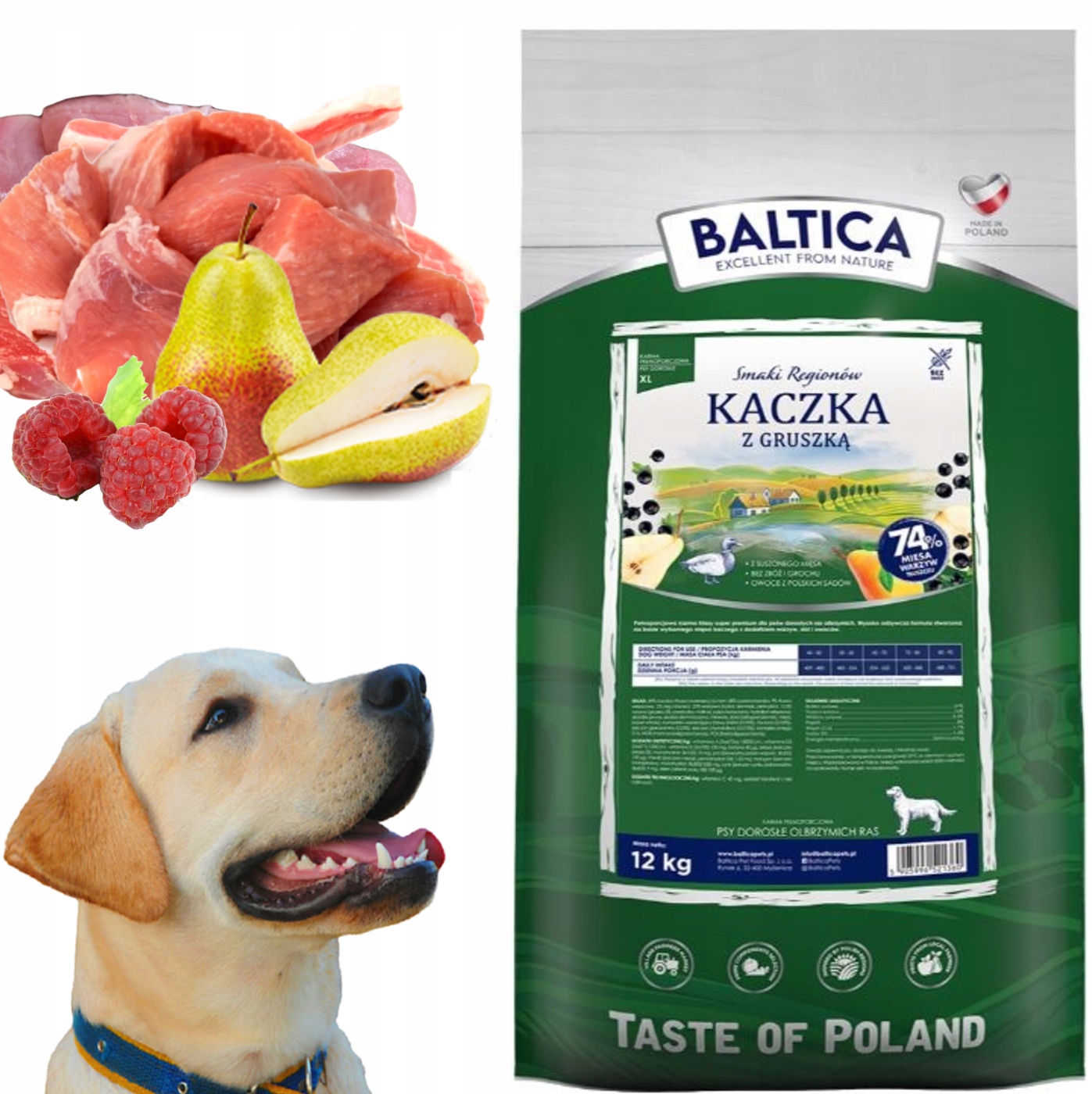 Baltica Smaki Regionów Kaczka z gruszką dla olbrzymich XL 12kg