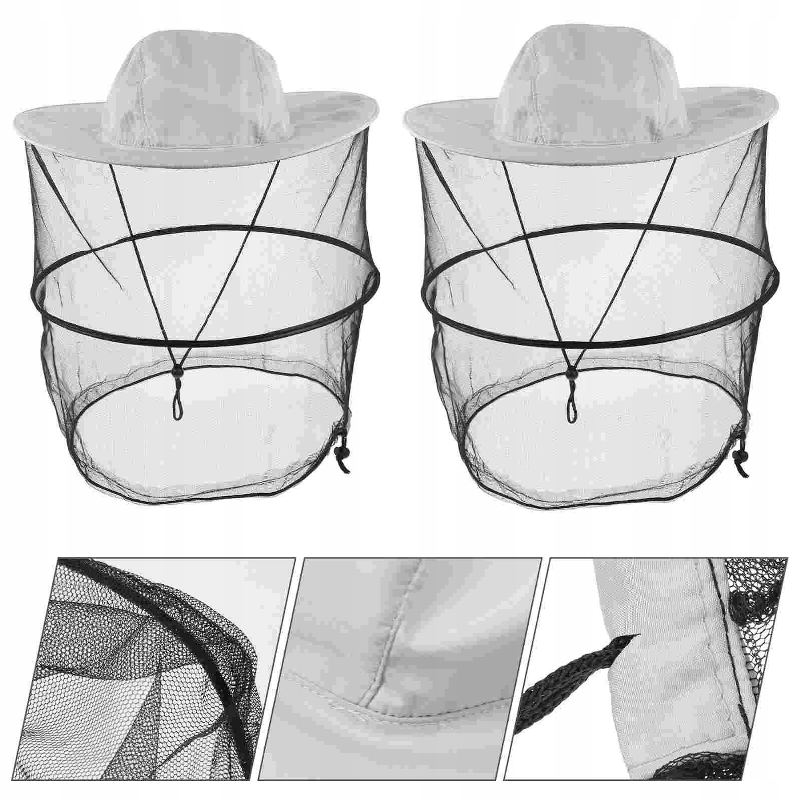 MOSKITIERA NA KAPELUSZ CZAPKE GŁOWE SIATKA OSŁONA PRZECIWKO OWADOM SKŁADANY Model KAPELUSZ WĘDKARSKI Z MOSKITIERĄ