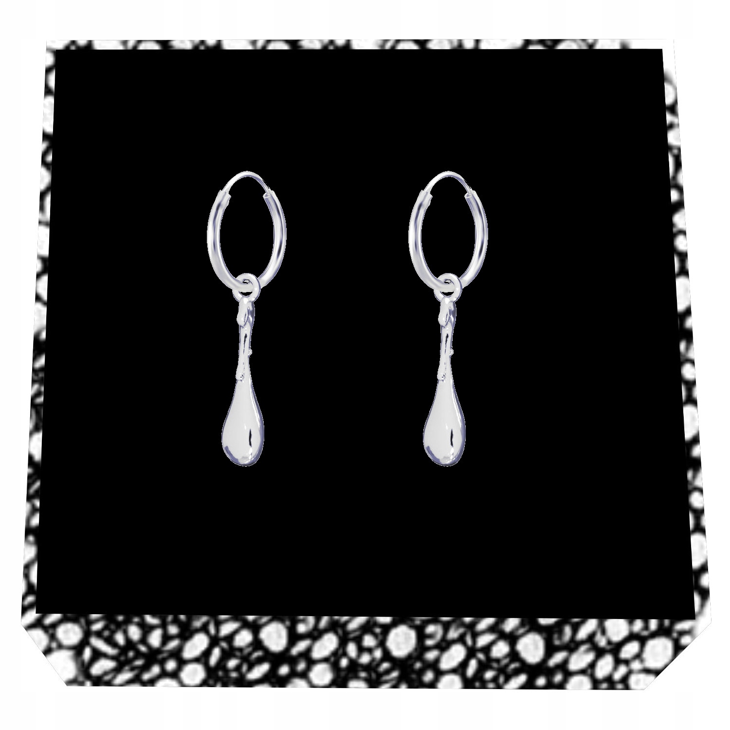 Kapka Slzička Kapky Stříbrné náušnice kola stříbro 925