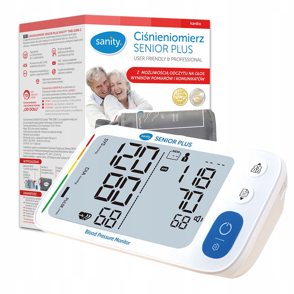 Ciśnieniomierz Senior Plus na ramię z funkcją Audio
