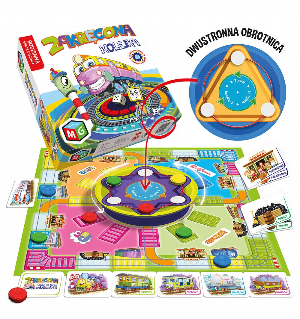 ZAKRĘCONA KOLEJKA MULTIGRA GRA PLANSZOWA