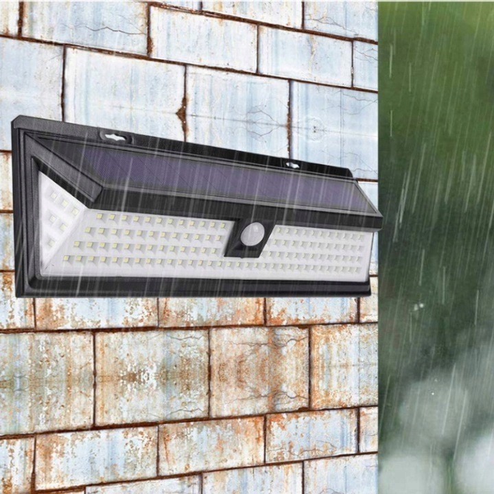 LAMPA SOLARNA Z CZUJNIKIEM RUCH I ZMIERZCHU 118LED Moc 7 W