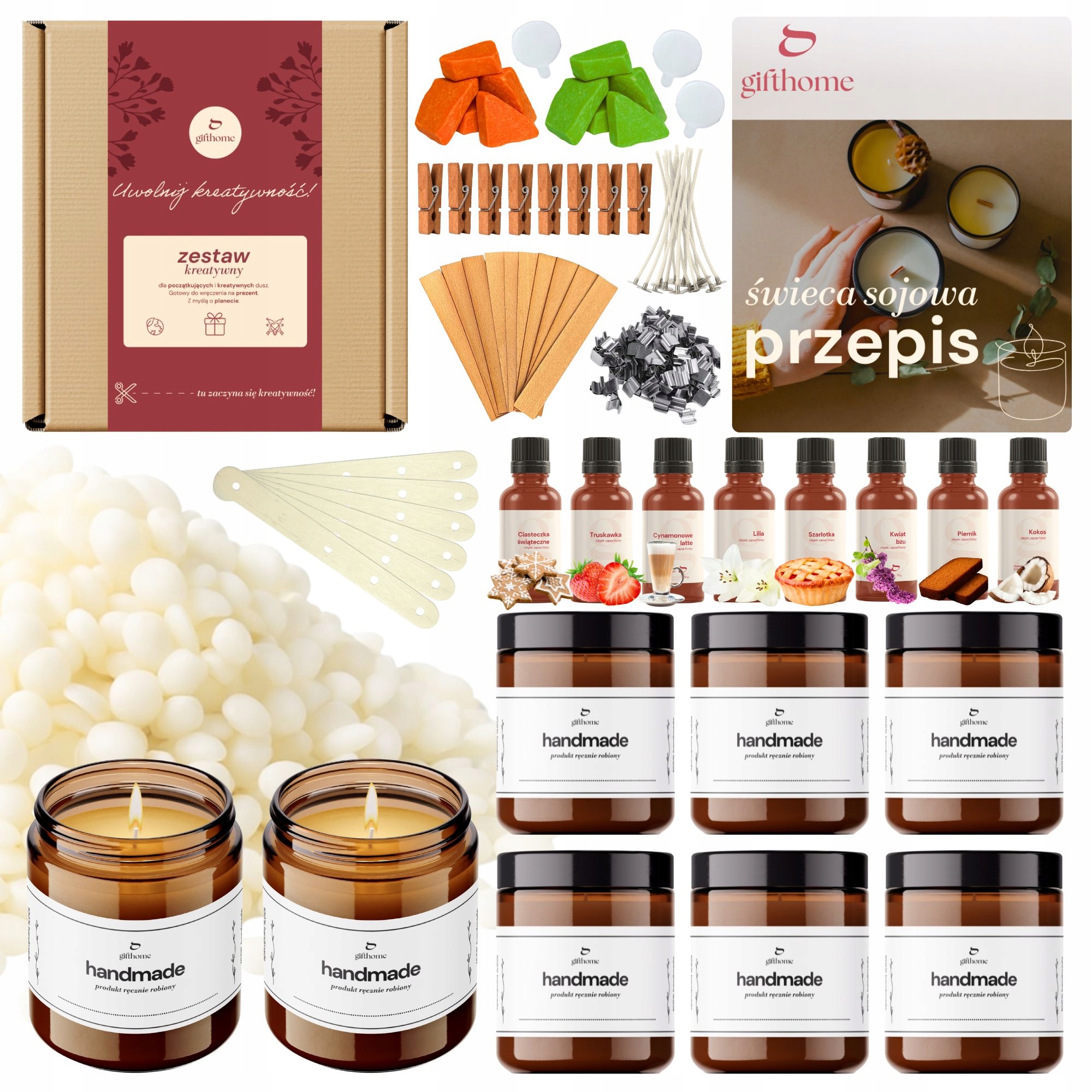 Velká Sada Pro Výrobu Sójových Svíček Diy Vosk