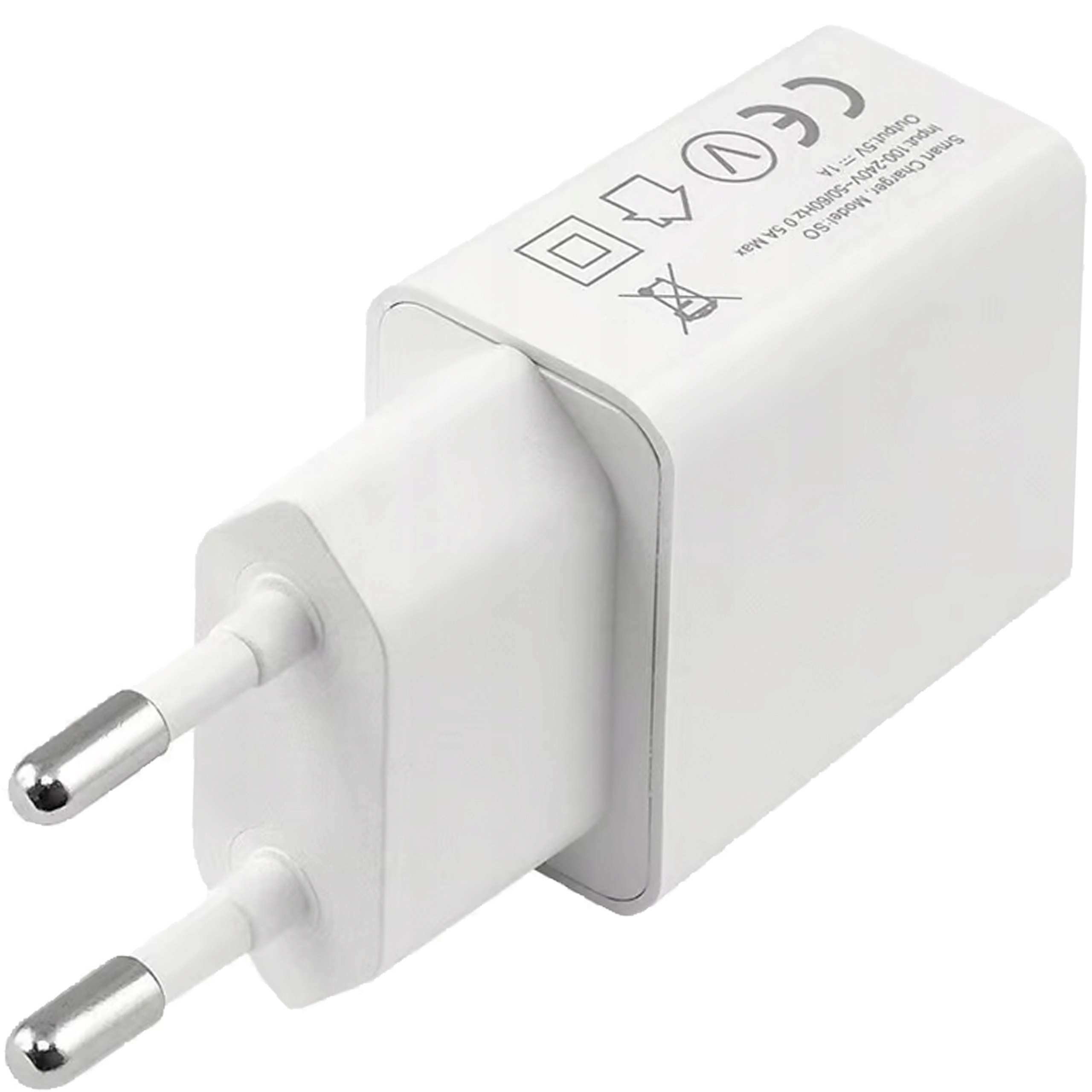 SOLIDNA UNIWERSALNA BIAŁA ŁADOWARKA SIECIOWA 1x USB KOSTKA DO TELEFONU itp. EAN (GTIN) 5902175863211