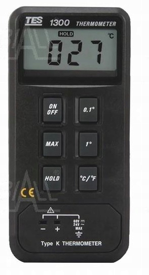 Термометр 1 канал TES1300 (от -50 до 1300°C) тип K
