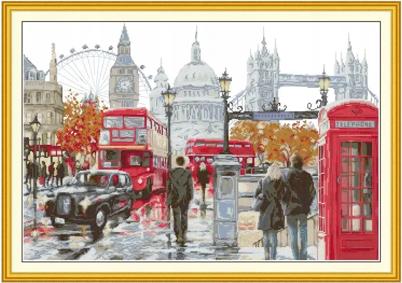 Křížková výšivka počítaná sada (kanva, mulina)