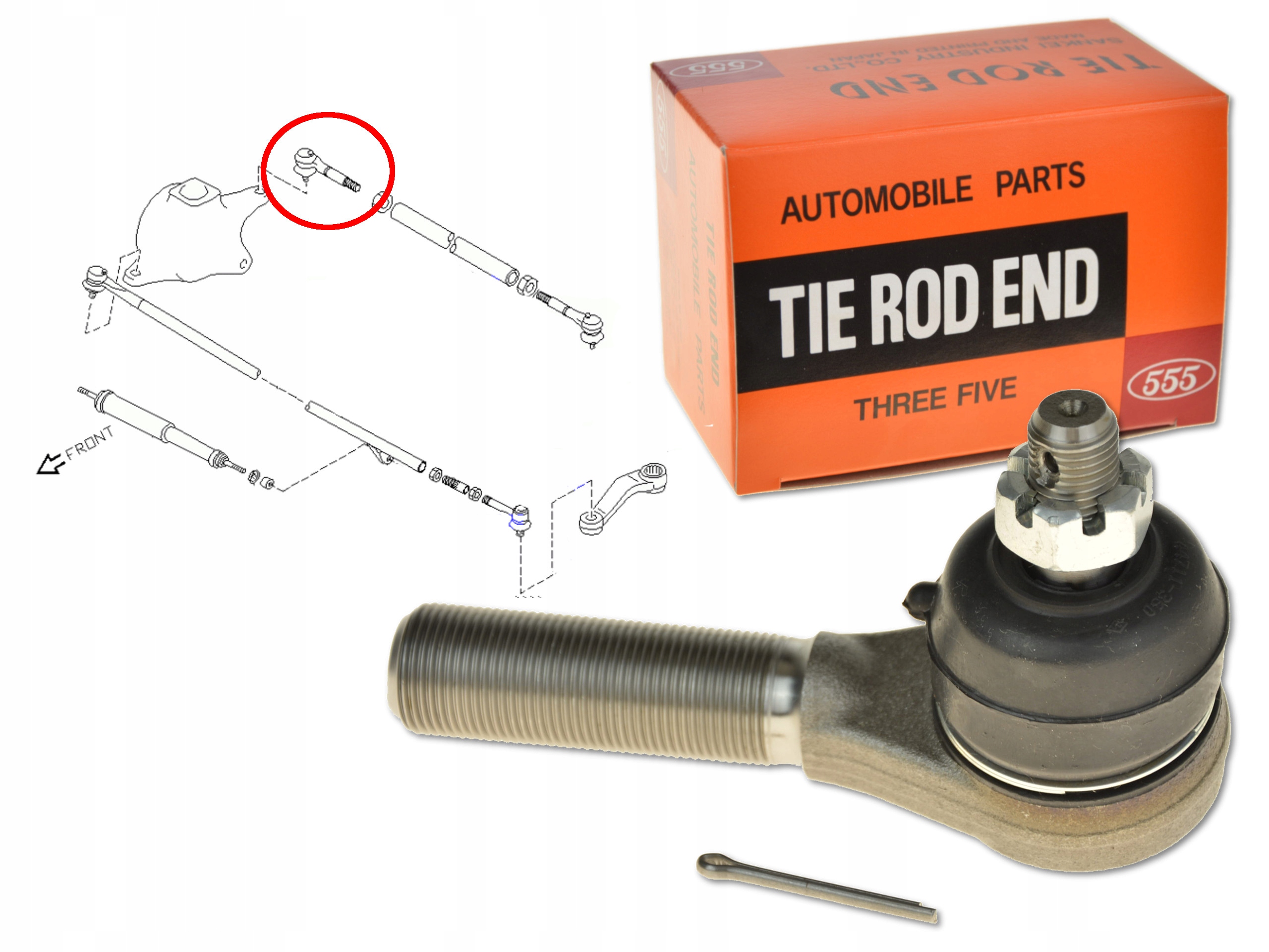 Nissan Patrol Gr Y60 87-97 Koncovka Řídící Tyče 555 Vyrobená V Japonsku