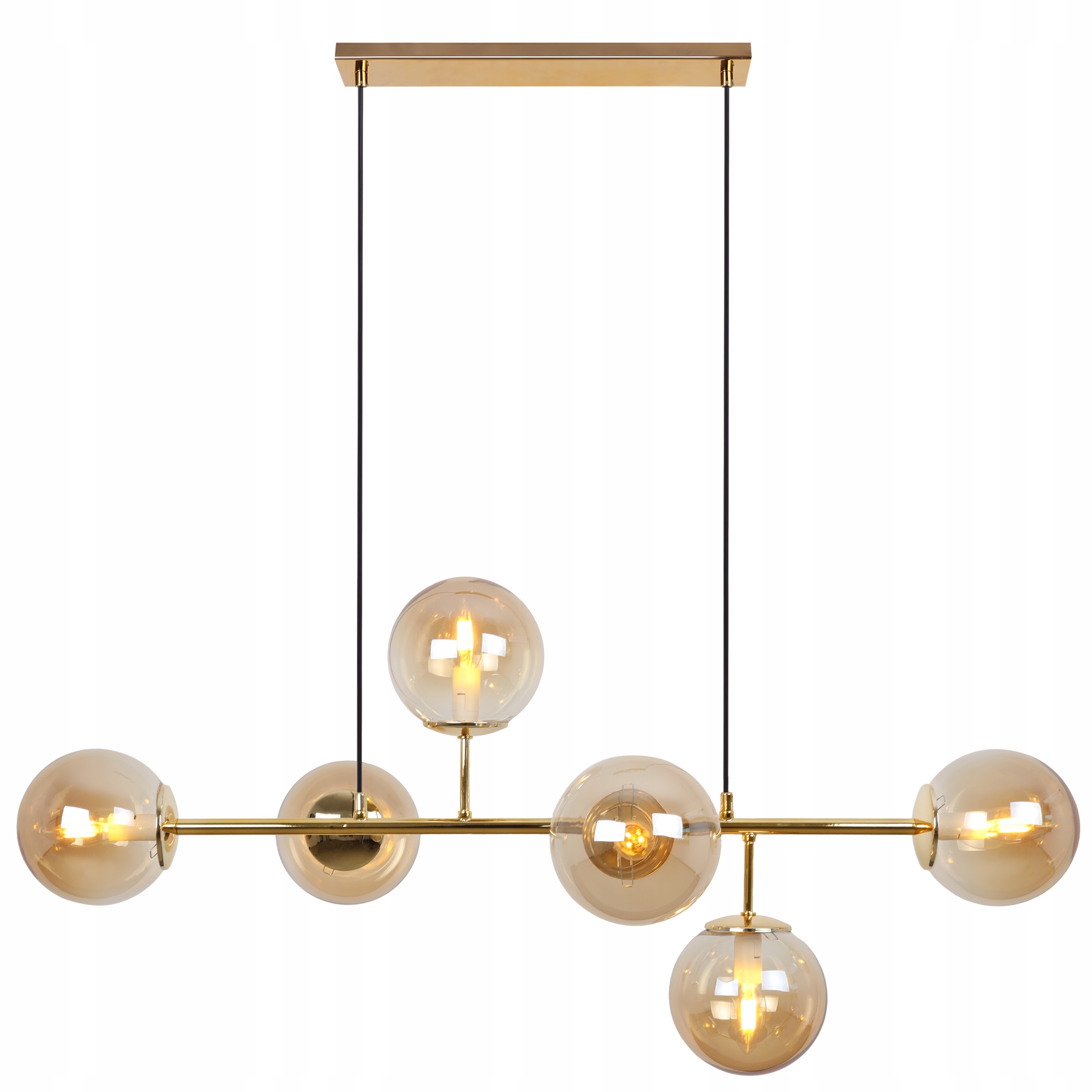 Lampa Sufitowa Wisząca Złota Żyrandol Glamour Nad Stół Do Kuchni Salonu E14