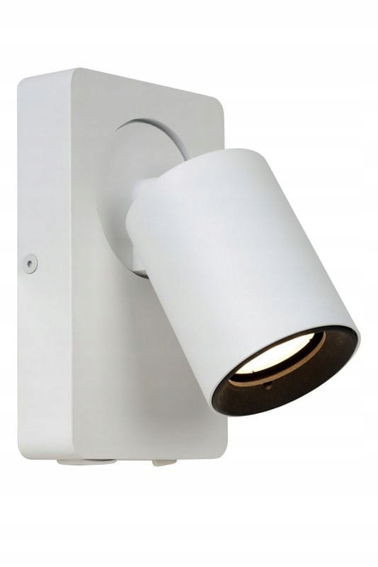 Nástenná lampa s nastaviteľným reflektorom, biela s vypínačom 3000K Lucide