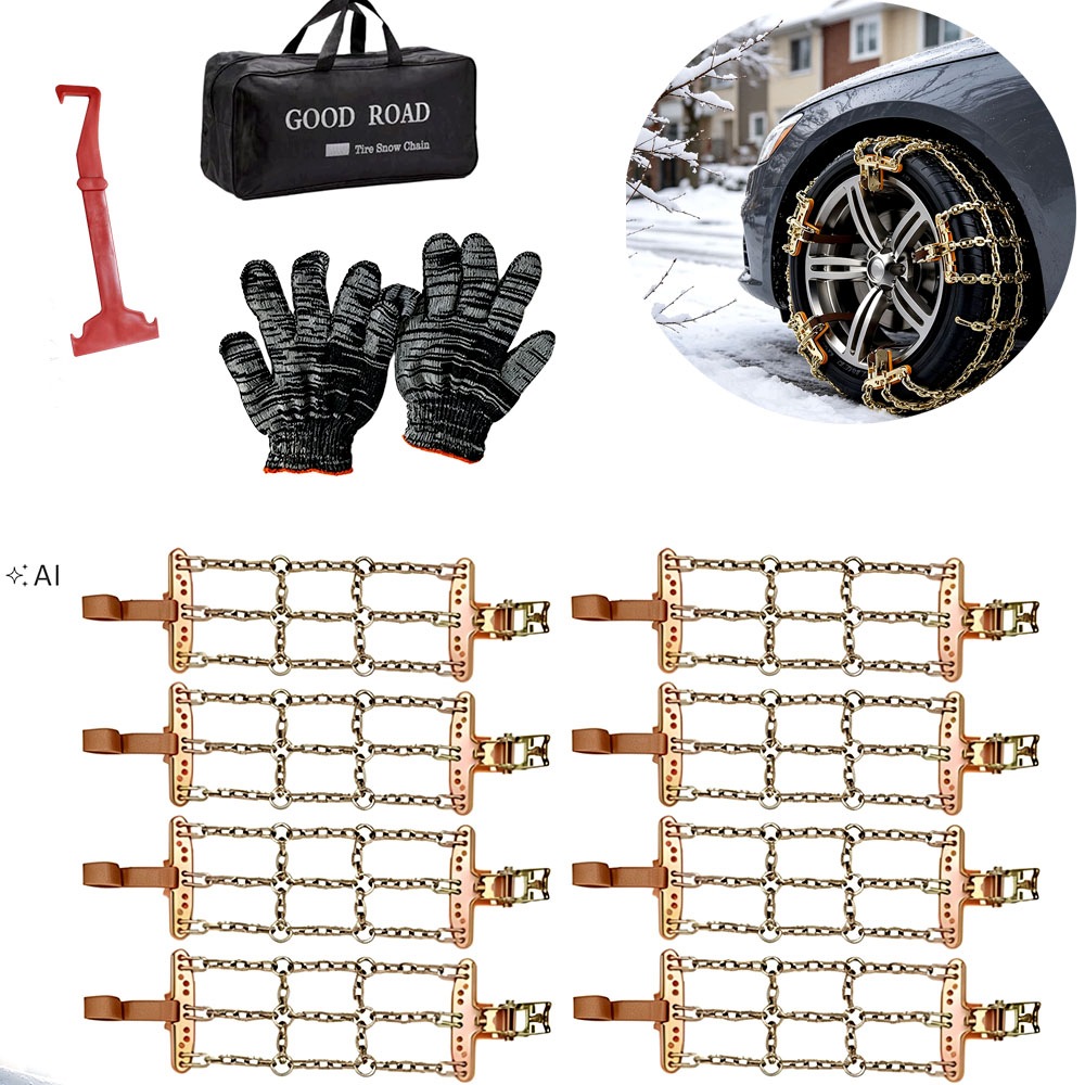 8 Ks Sněhové Řetězy Kovové Univerzální Na Kola Automobilů Segmentové