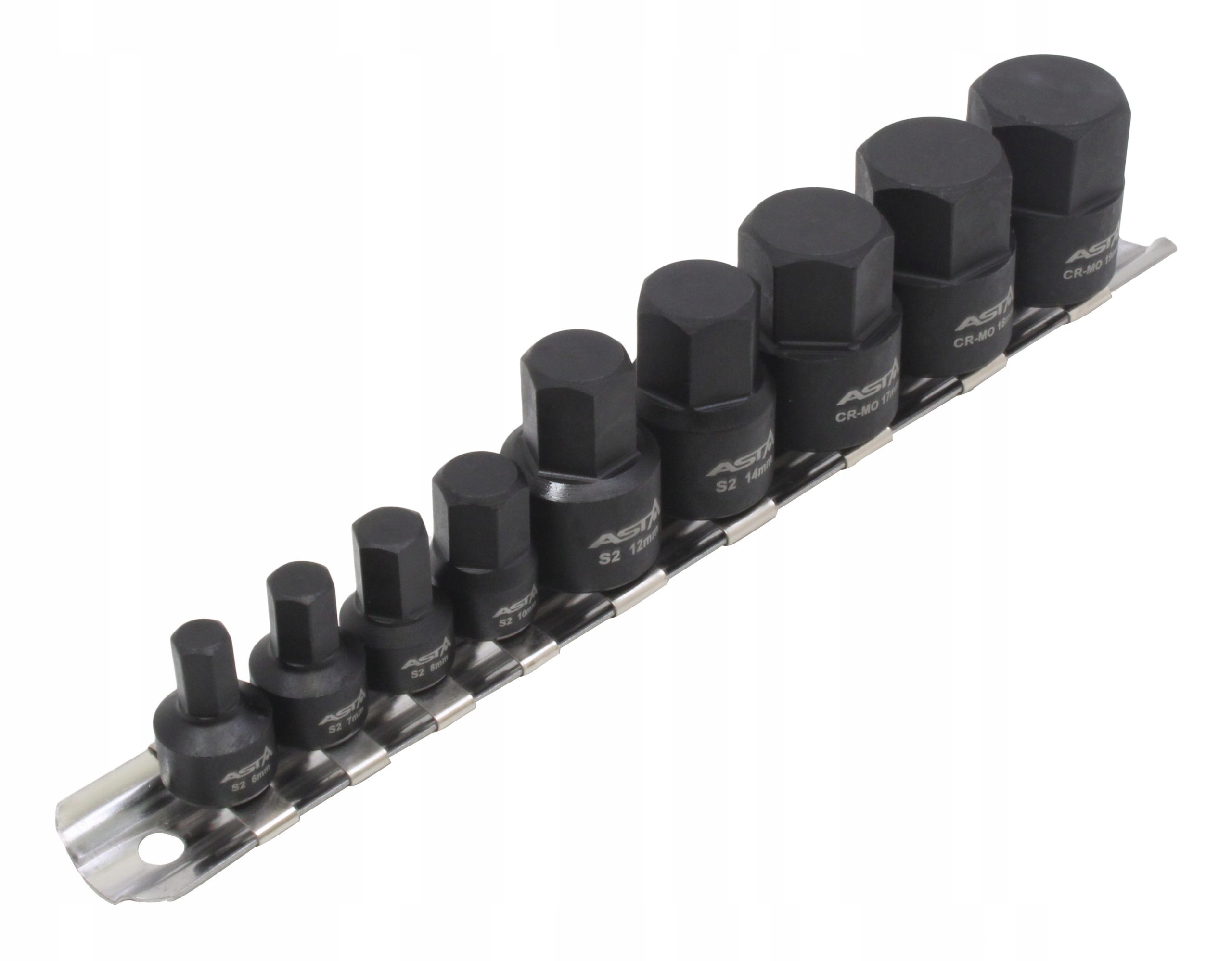 Udarowe nasadki klucze Hex Metryczne 1/4"- 3/8” Zestaw 10 el.