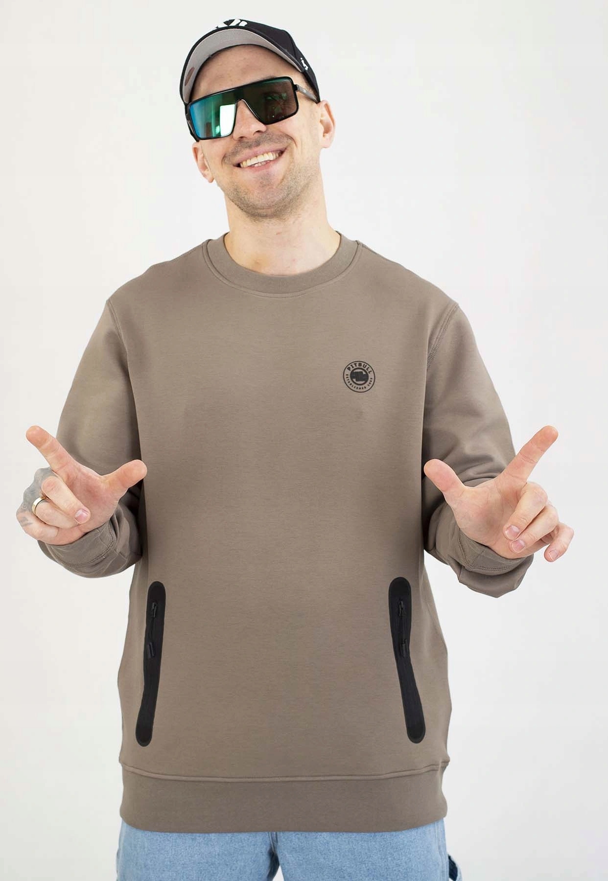 Mikina Pit Bull Bez Kapuce Dogwood taupe