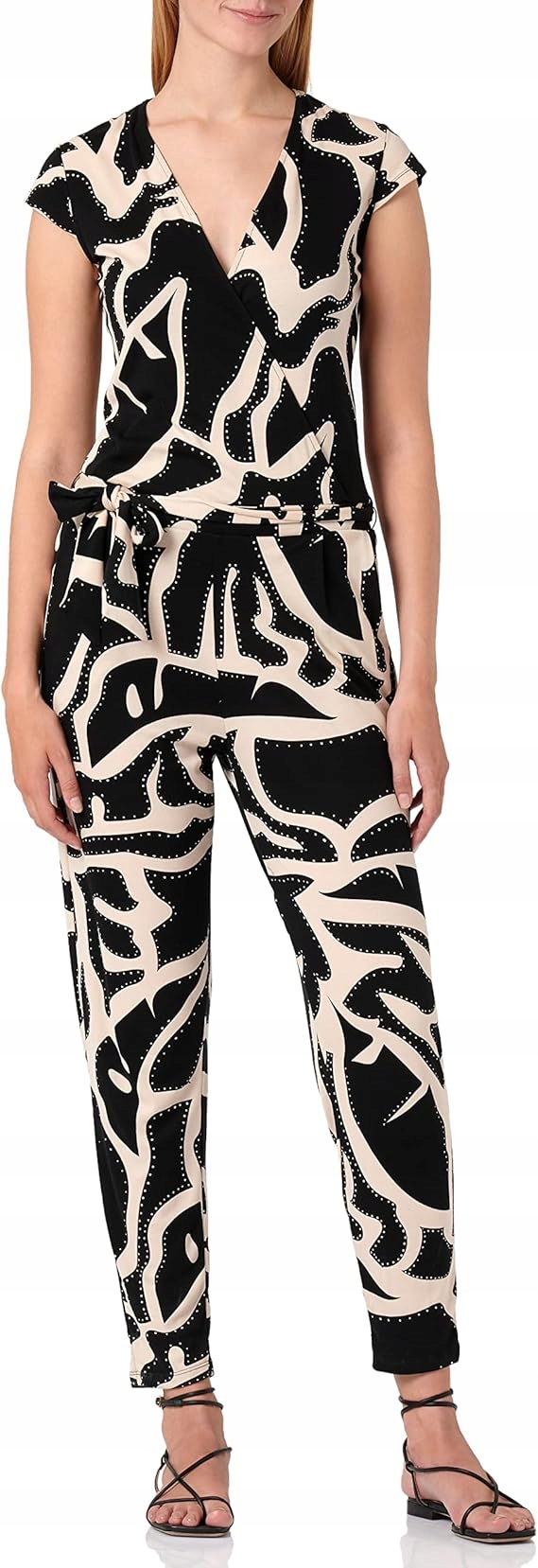 Comma Vzorovaná Kombinéza S Výstřihem Do V A Krátkým Rukávem 38 6FA