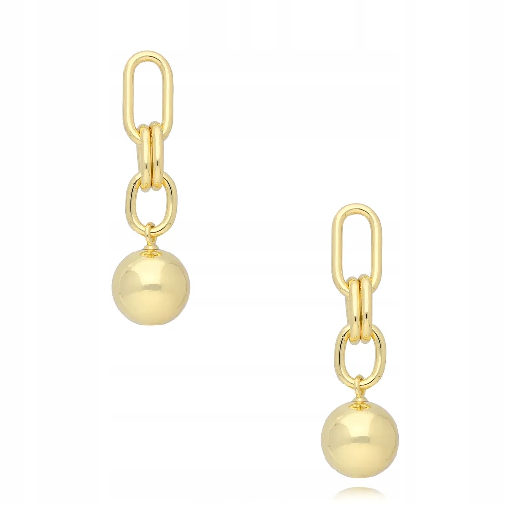 Náušnice By Dziubeka kulička Annelies antialergická mosaz v barvě zlata