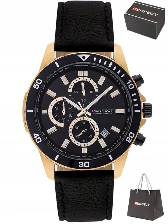 Pánské Sportovní Hodinky Perfect Adventure Chronograf Data W502CH-03 46 mm