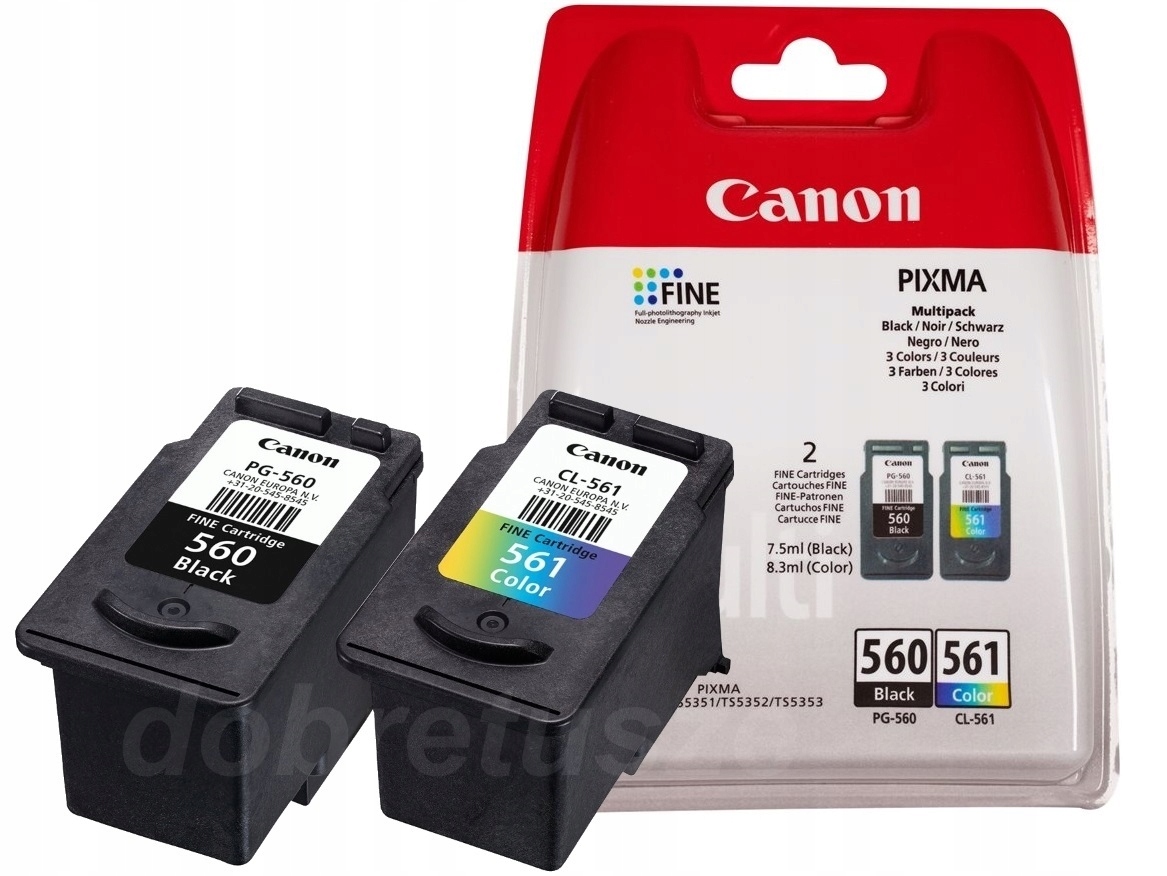 

Tusze PG-560 CL-561 Do Canon Pixma TS7451 TS7450
