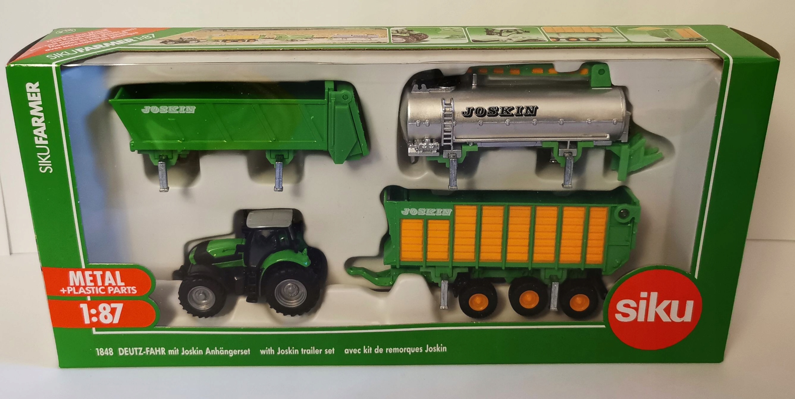 

Siku 1848 Traktor Przyczepa Naczepa Cysterna 1:87