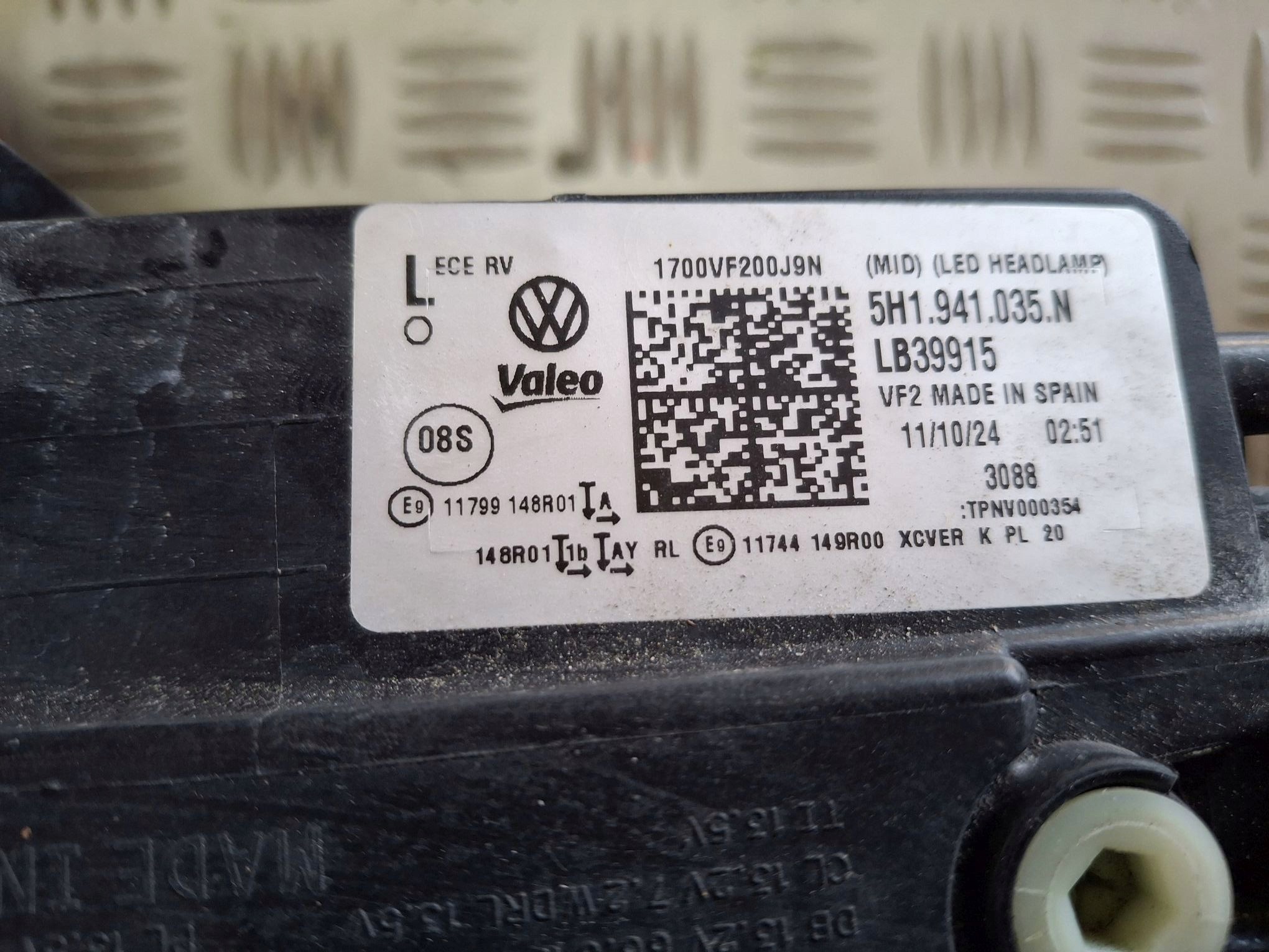 light left front FULL LED VW GOLF VIII GOLF 8 LIFT 2024R->