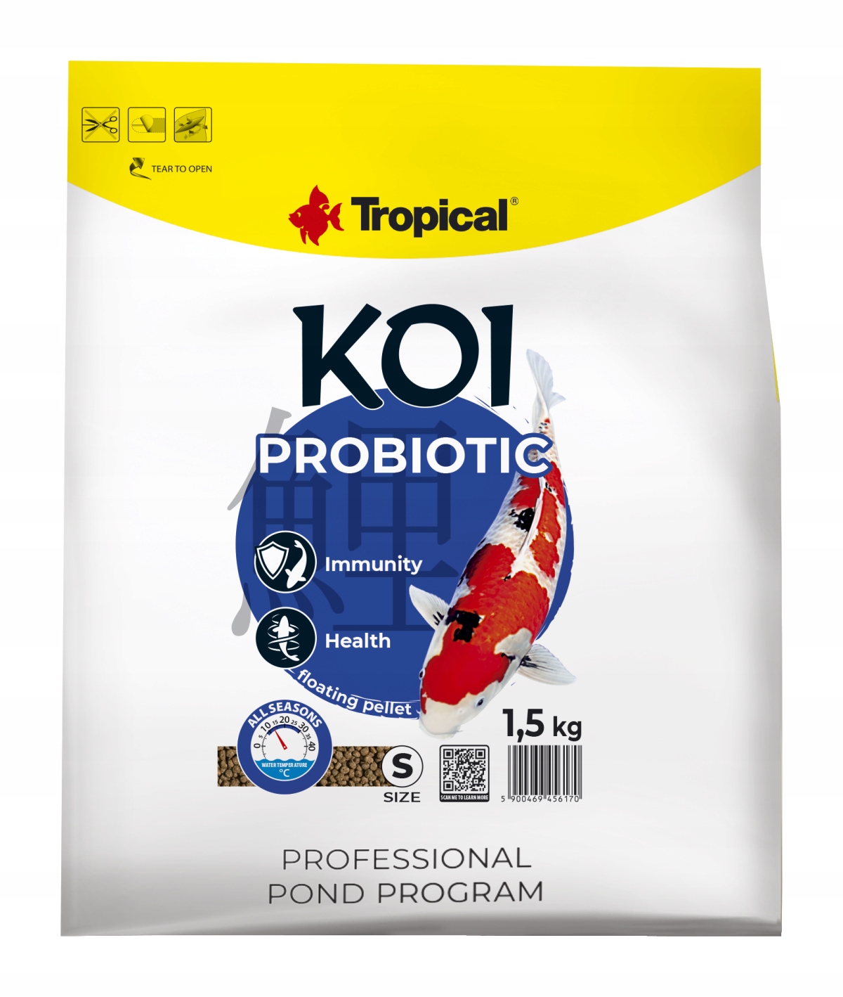 

Tropical Koi Probiotic Pellet Size S 5l/1,5kg