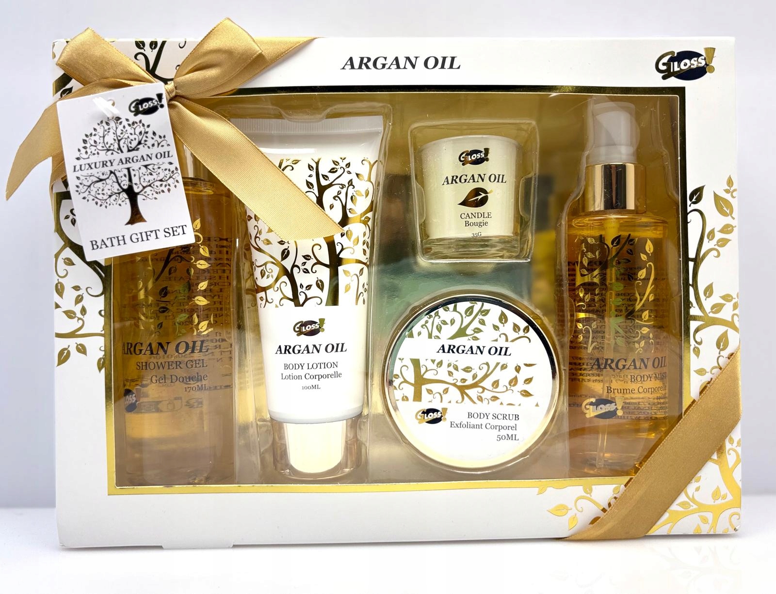 Zestaw do kąpieli Gloss! Luxury Argan Oil 5 produktów Upominek