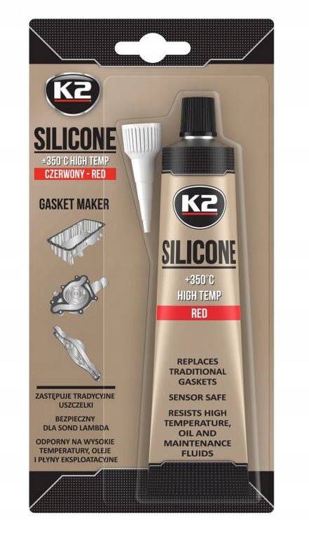 

K2 Silicon Czerwony Silikon Do 350°C 85G