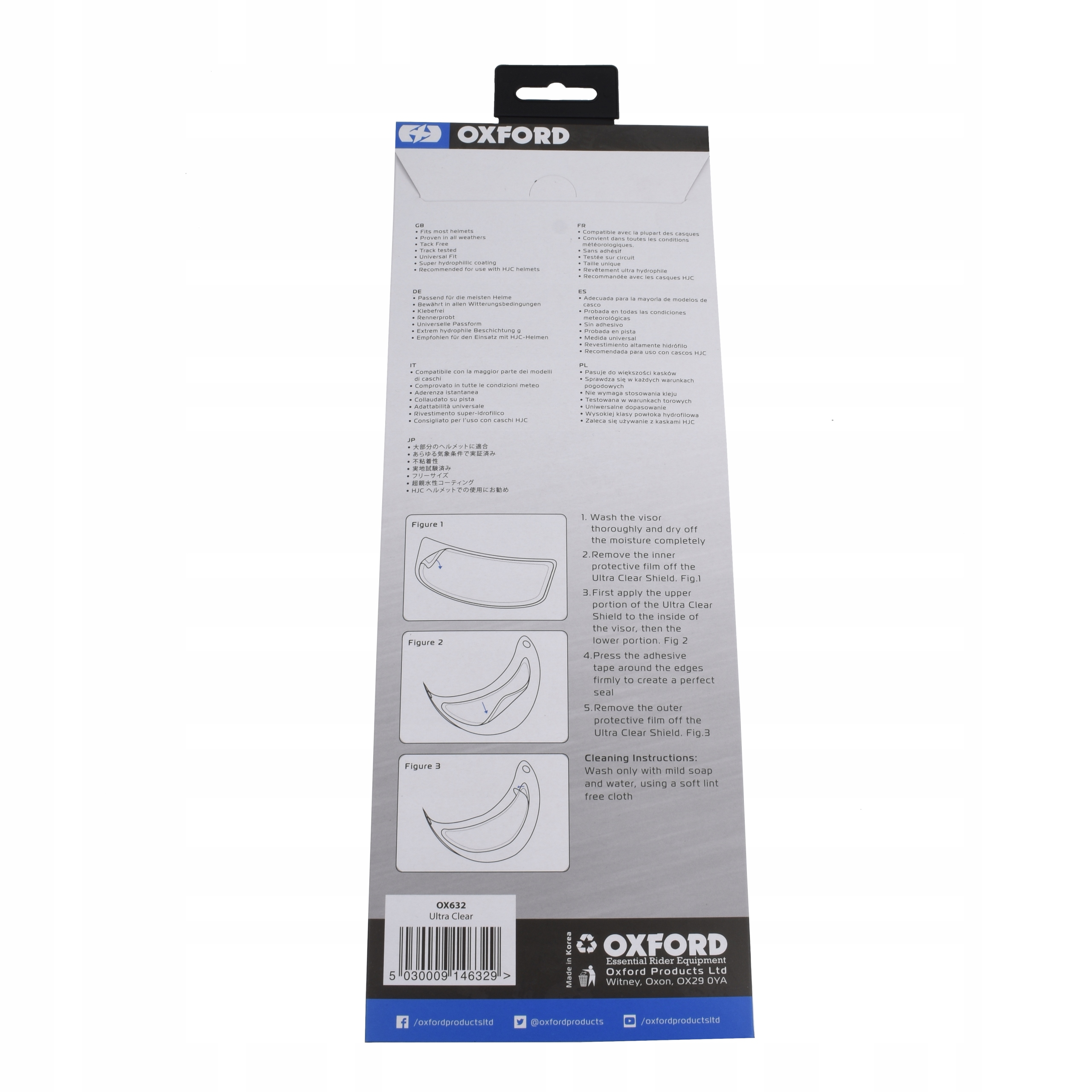 Pinlock do kasku UNIWERSALNY Antifog Producent Oxford