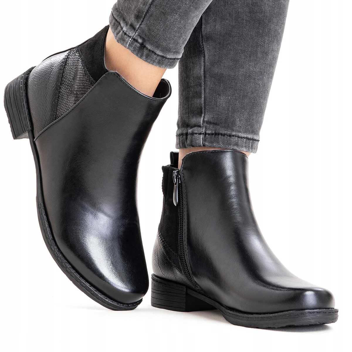 nad kotník Kotníkové Boty Zateplené klasické Širší pohodlné stabilní Wojtyłko 39