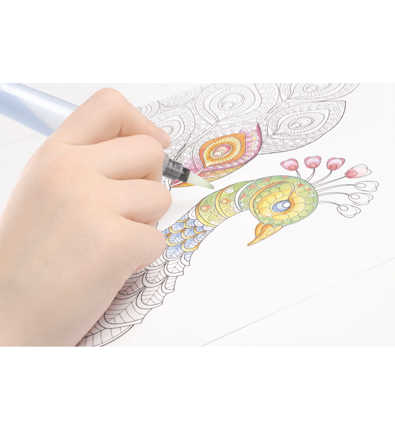 Kredki Pentel + Bloczek + Pędzelek ZESTAW Kolor Wielokolorowy