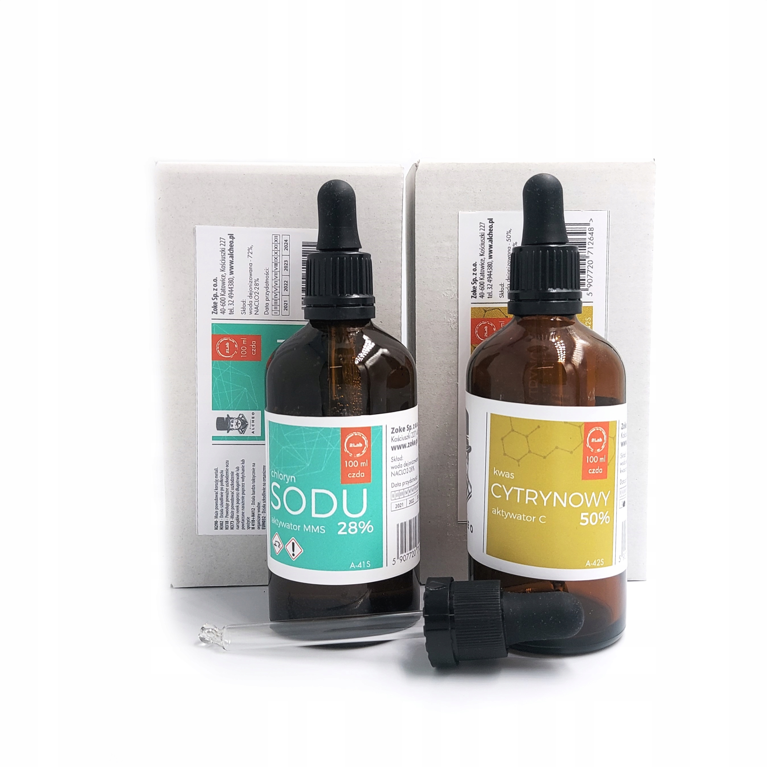 

Mms -Chloryn Sodu 28% +Kwas Cytrynowy 50%. 200 ml