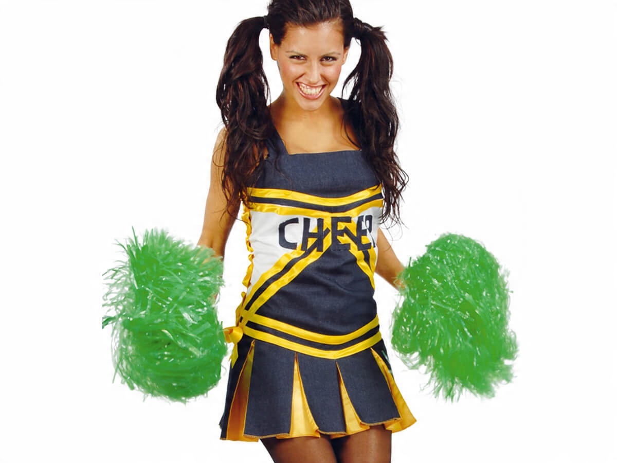 

Pompony cheerleaderki czirliderki zielone 2 szt
