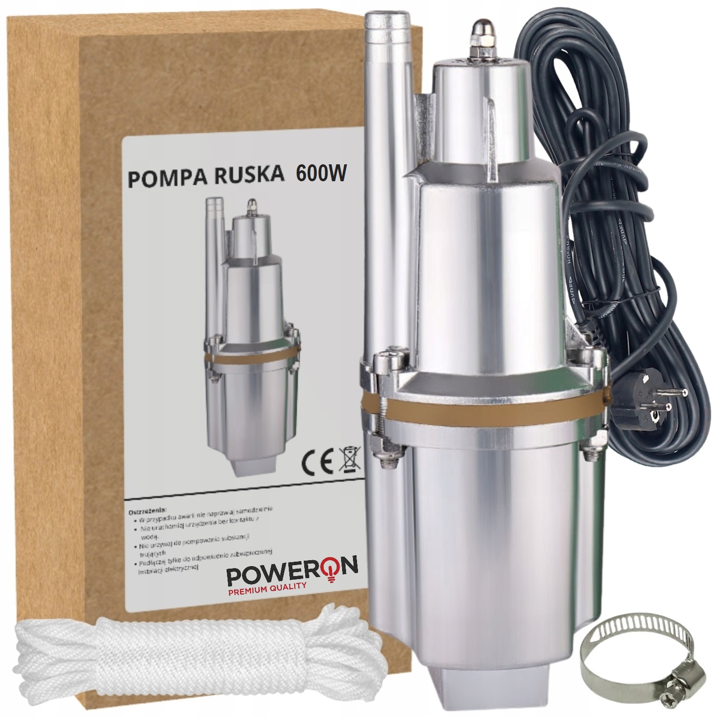 Galingas vandens siurblys šuliniams, panardinamas NUREK 600W 1500l/h