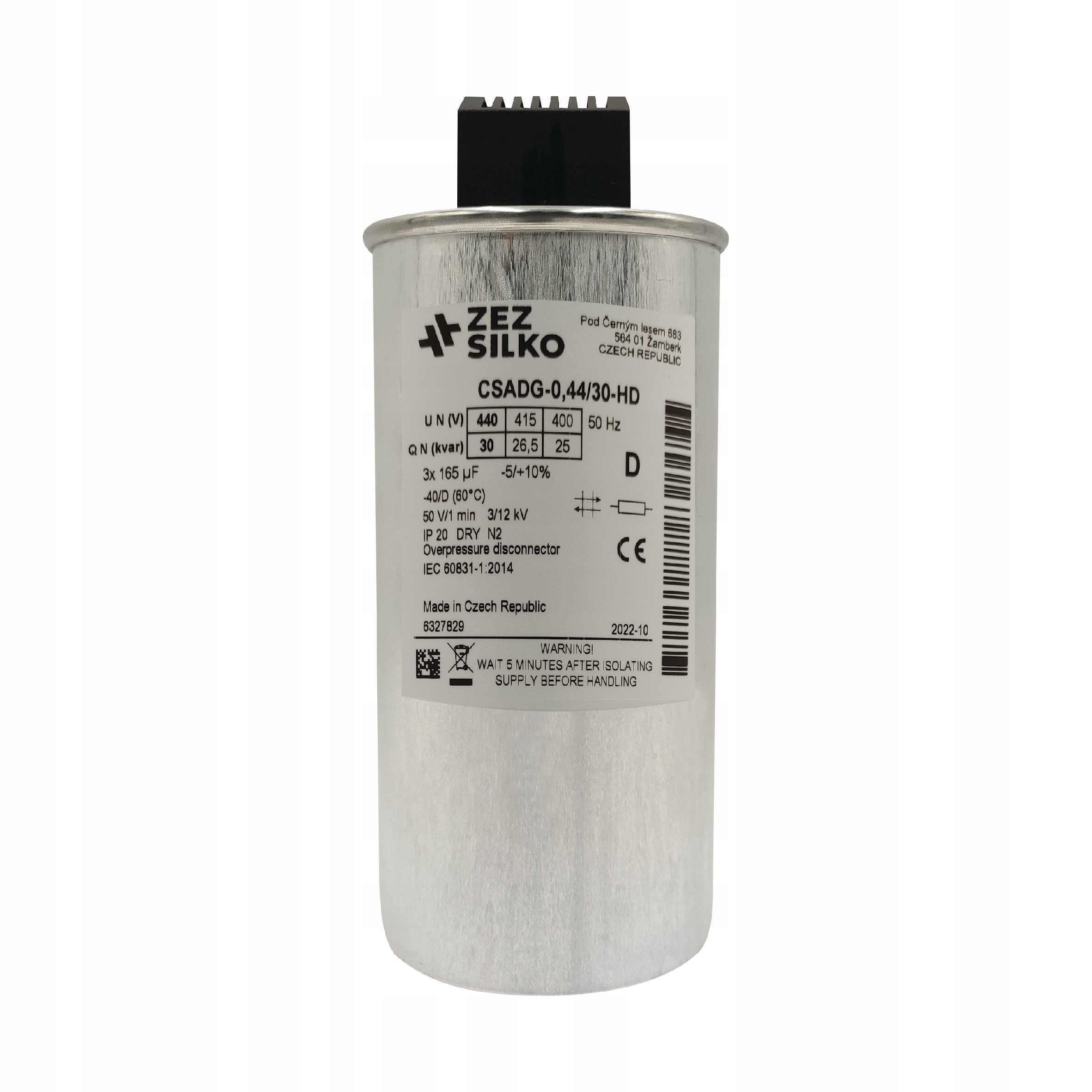 

Kondensator Zez Silko Csadg Hd 30kVAR 440V Nowy!