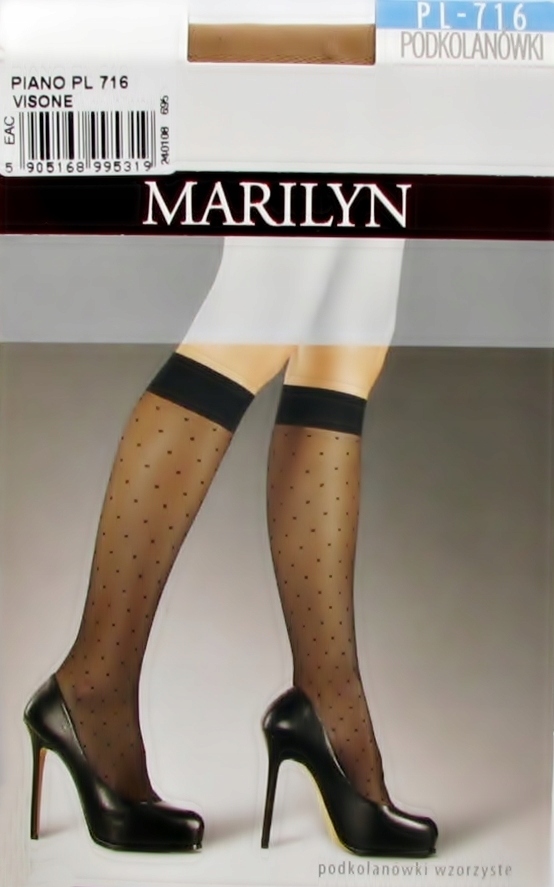 

Marilyn Podkolanówki wzorzyste 716 w kropki-visone