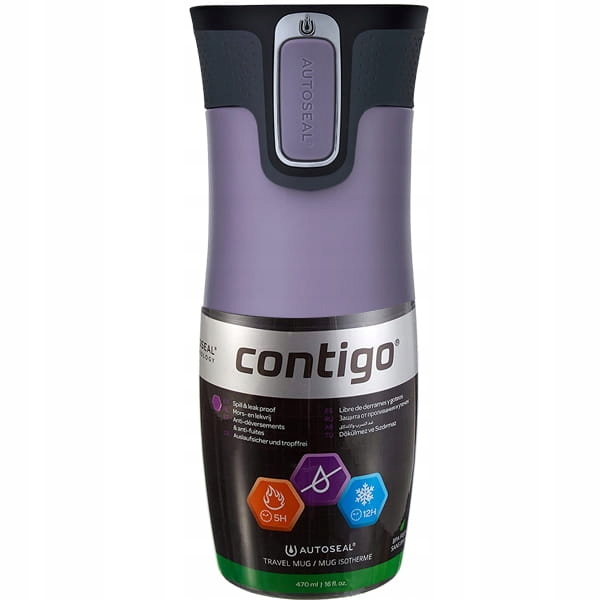 Contigo West Loop 2.0 470ML Kubek Termiczny Fioletowy Mat Oryginał