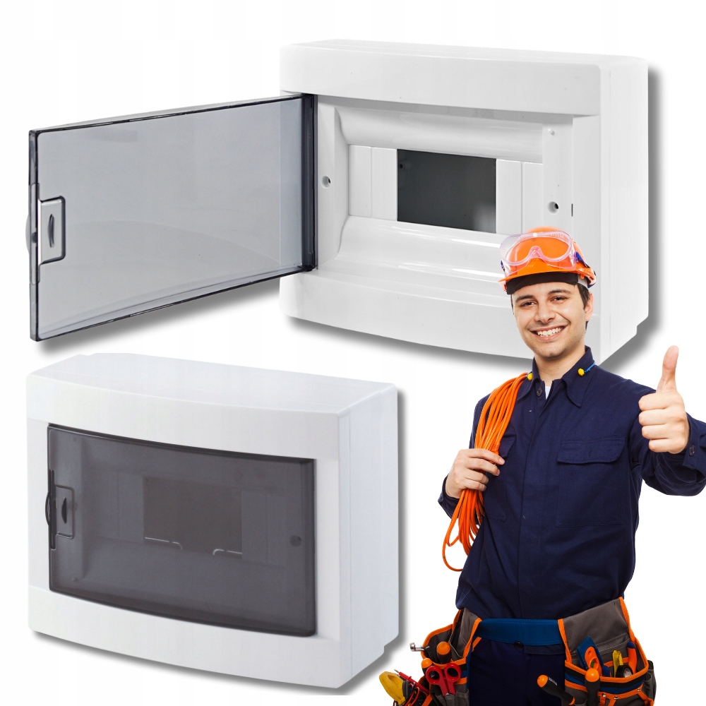 Elektrická skříňka Rozvaděč plastová instalační Na Omítku 1x8