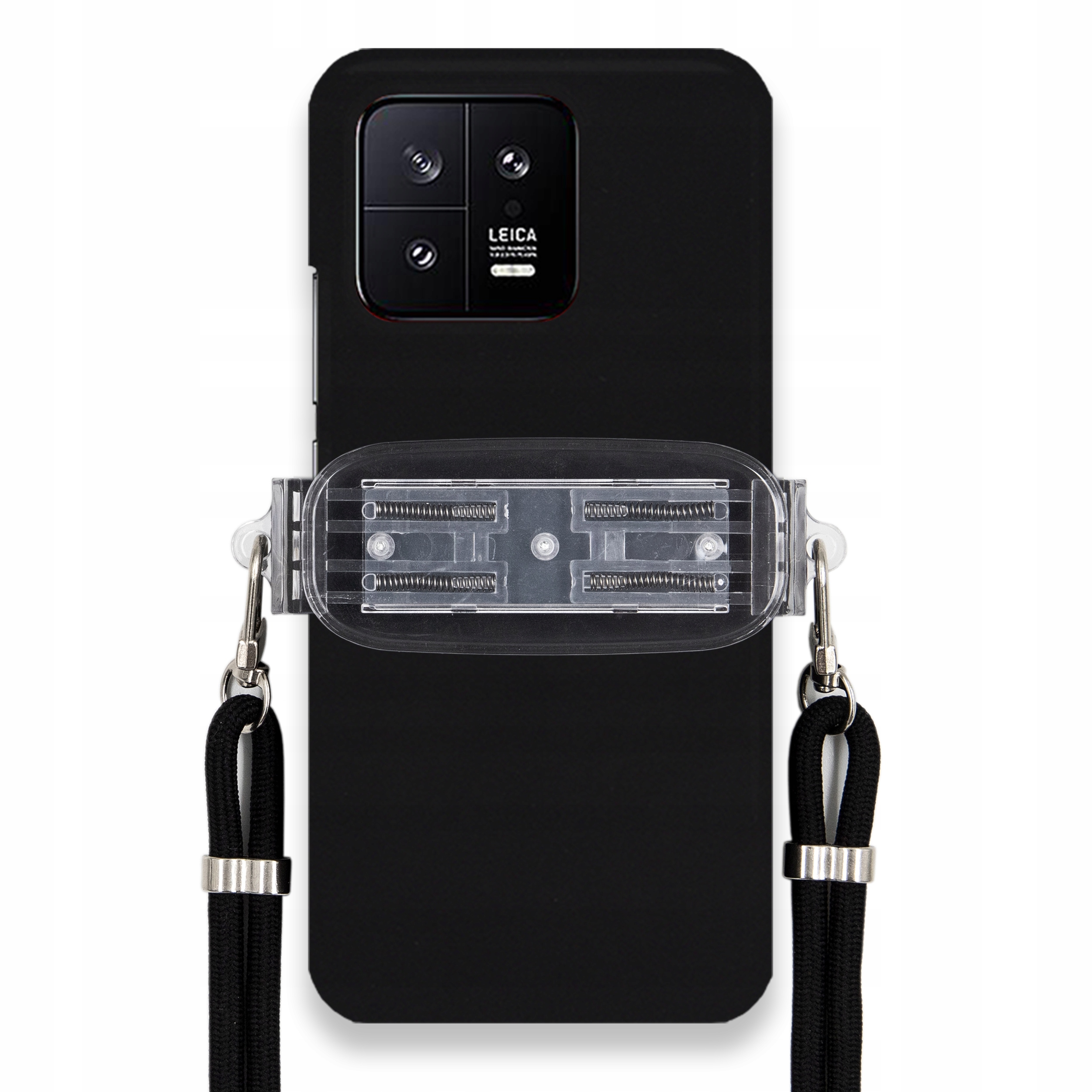 Puzdro Pre Xiaomi 13 Smooth Case Ochrana Univerzálny Držiak Čierna Šnúrka