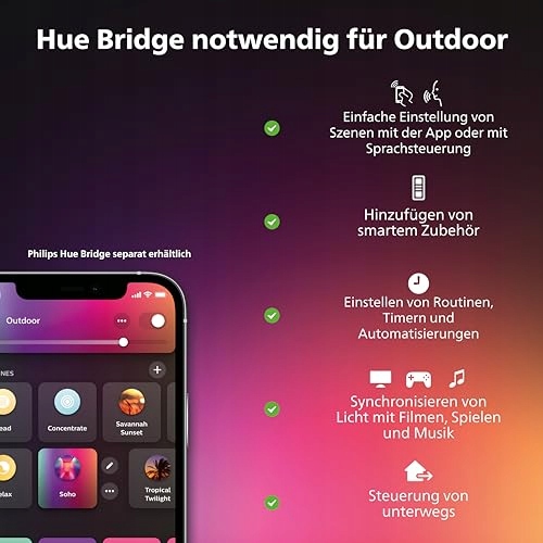 PHILIPS Hue Appear Lampa Ścienna Smart Zewnętrzna Biała Kolorowa LED — miniatura 7