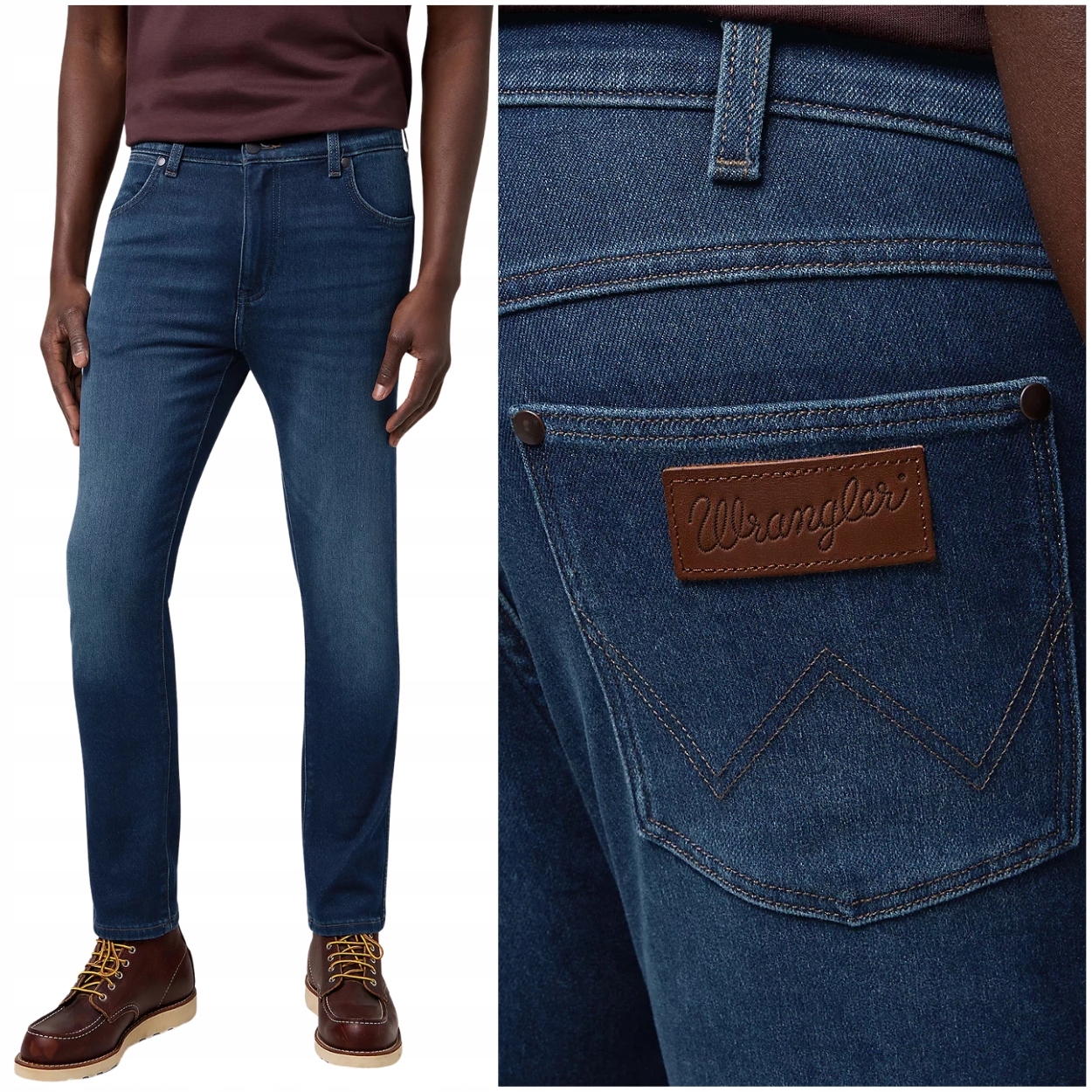 Wrangler Larston slim Fog Epic Soft přiléhavé džínové kalhoty W31 L34